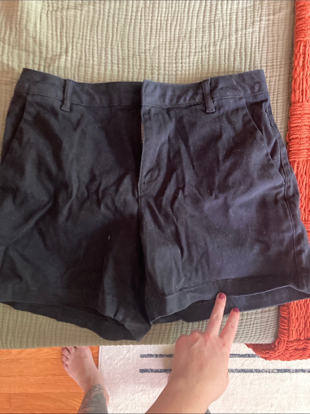 Banana Republic Black Tailored Chino Shorts